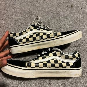 VANS old skool primary checked board black and white